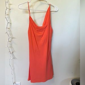 Cotton Candy LA Orange Asymmetrical Dress